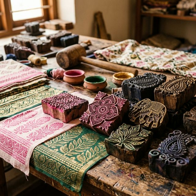 Wooden printing blocks